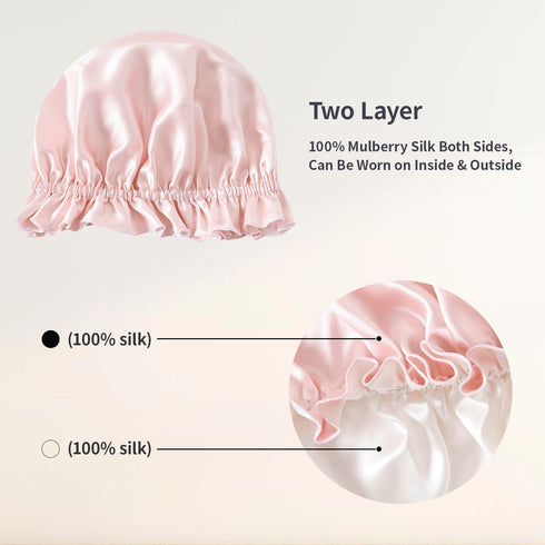 19 Momme Silk Sleep Cap With Double Colors
